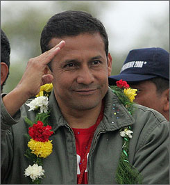 Leftist Ollanta Humala -  former army officer to be next Peruvian president?