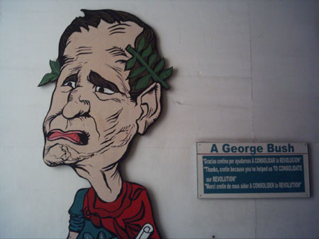 Mural depicting George Bush as Julius Caesar