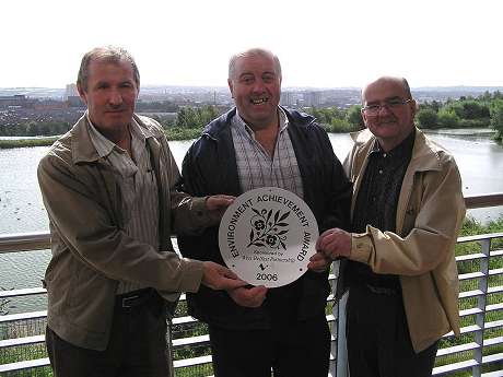 Vincent, Willie and Micheal display their Environmental Achievement Award 2006 in Belfast