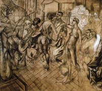Study from Metropolis (Madrid)- by Otto Dix.