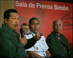 Chavez denies military pressured him to accept referendum results.