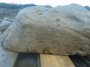 Tara: stone found as part of souterrain in path of M3
