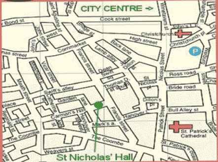 Map to St. Nicholas of Myra hall