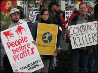 protest at Murder Energy
