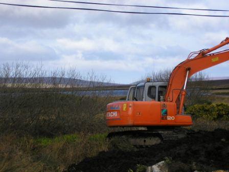 Mayo County Council working on a new bridge for the multinationals, beside Carrowmore Lake