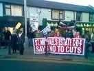 The 'Core Crew' at a CDP protest in Clondalkin , 2009.