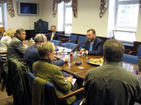 McCarrt Briefs Finnish Journalists 