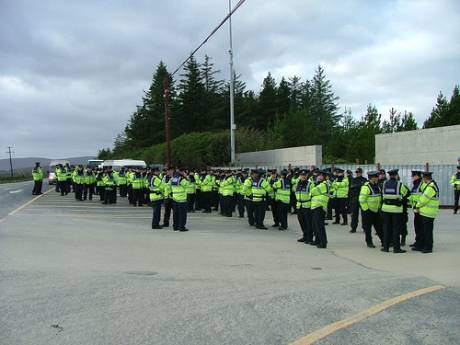 never one around when you want one... Garda at the Bellanaboy Shell site