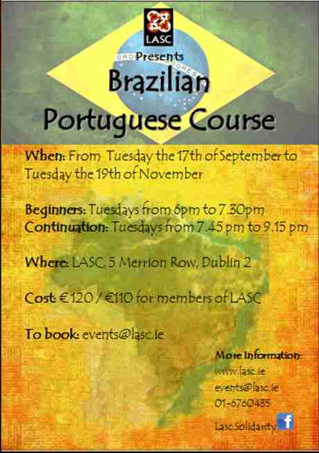 Brazilian Portuguese Course - Autumn term