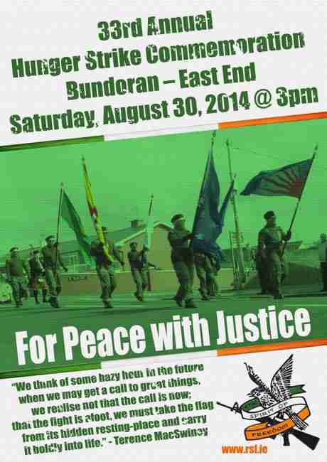 Saturday, 30th August 2014, 3pm , East End, Bundoran, Donegal.