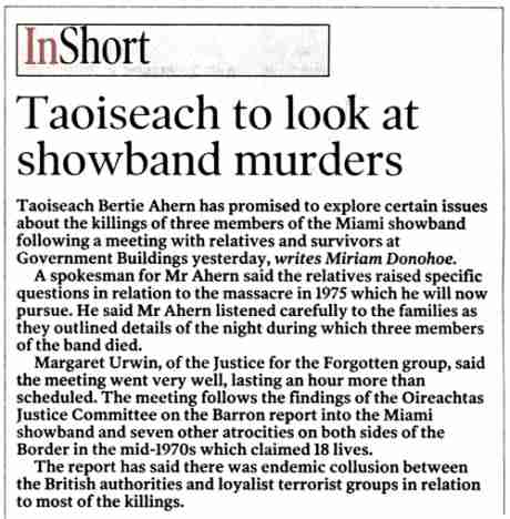 In short, this is not the sort of story the Irish Times would want to upset its readers with (Dec 1st 06)