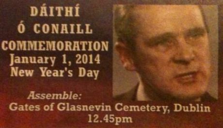 Glasnevin Cemetery, Dublin, Wednesday 1st January 2014 , 12.45pm.