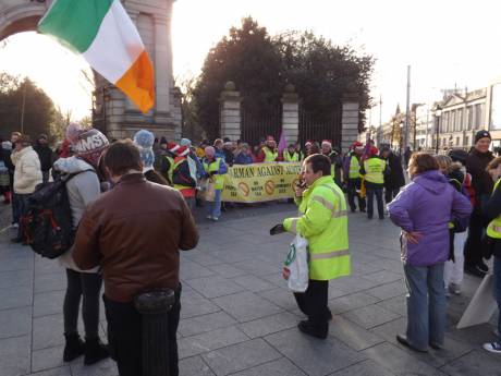Wexford protestors at Stephen's Green