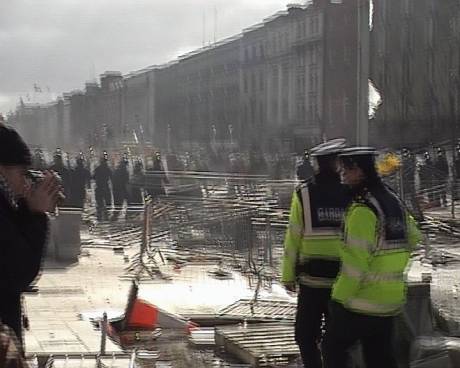 Barricades in O'Connell Street