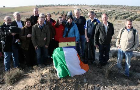 The Irish contingent near where Donnelly fell