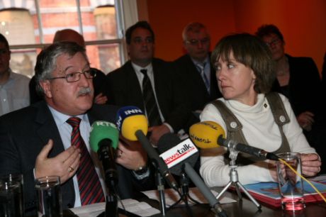 Roger Cole and Patricia McKenna (foreground)