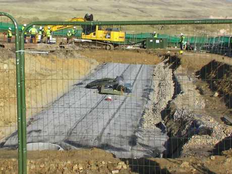 The reception pit on Glengad compound