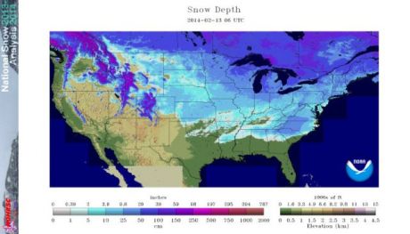 Here’s the current US snow map. Note Florida has no snow. <br>Alaska, not shown, does, and Hawaii, not shown, does 