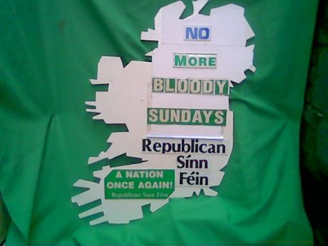 RSF 'Bloody Sunday' placard , 2008 .