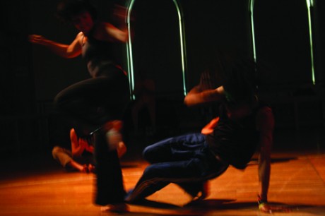 Goska and Robson Playing in a Capoeira Roda