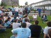 Youth camp participants listen to former Hunger Striker, Laurence McKeown