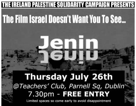 Solidarity with Mohammad Bakri - Jenin Jenin screening