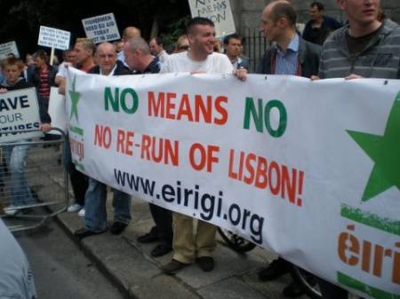 irg at Merrion Square protest