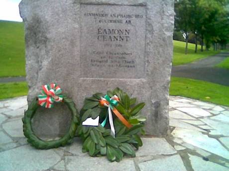 The two wreaths laid at the Ceannt Commemoration , Sunday 26 July 2009.