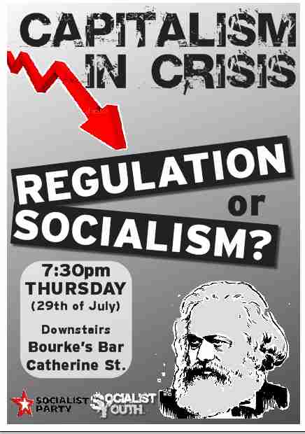 Poster for the meeting, this Thursday @ 7:30pm in Bourkes Bar.