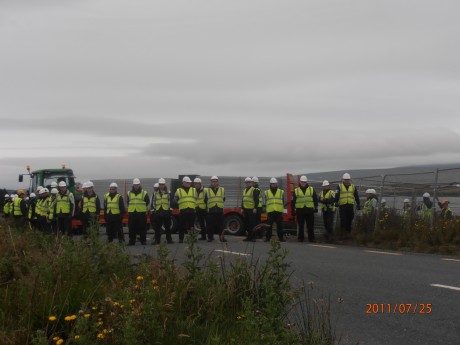IRMS blocking off the public road again at Aughoose. One law for shell, another for the rest of us.