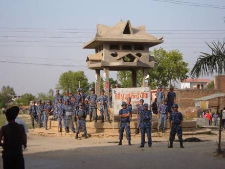 Gyanendra monument before the riots
