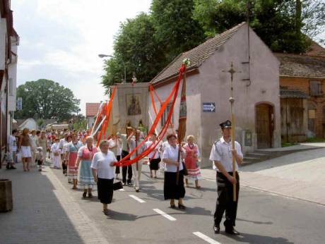 Polish participants in Corpus Christi procession