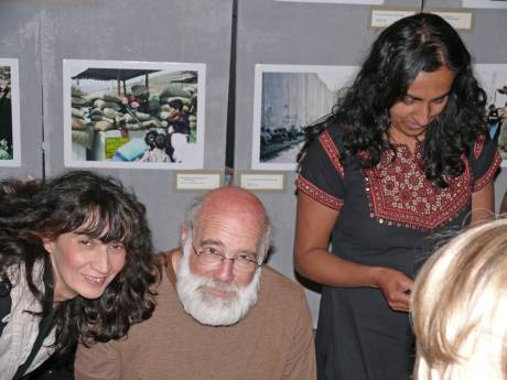 On the left, Lucilla, with Jameen Kaur (AI) assisting the book signing