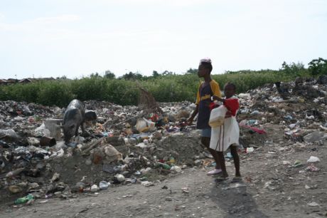 The state does not provide social services. Wild pigs roam and rummage through decaying rubbish dumps 