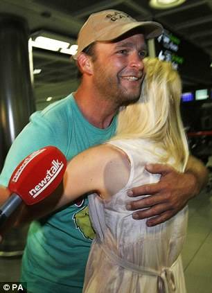 Shane Dillon arriving back in Dublin airport last night