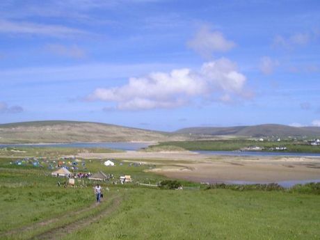 A view across the camp towards Rossport