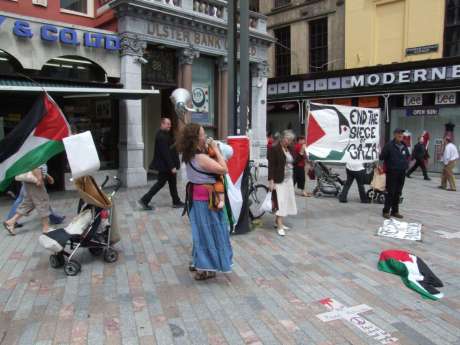 Photo from Freedom Flotilla solidarity protest this afternoon, Patrick St.