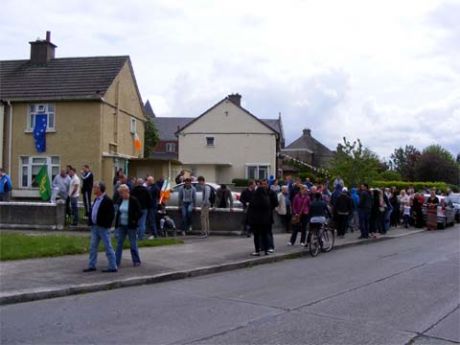 Supporters Outside Byrne Family Home