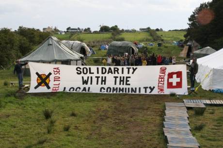 The banner on camp on the Monday evening after the gathering