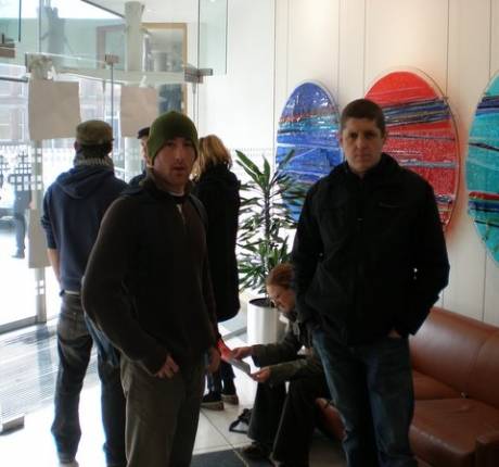 irg & WSM activists inside Shell HQ on Tuesday