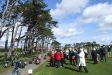 Golfers gather at the first tee in Greenore GC to watch the captains drive into office for the year 2008