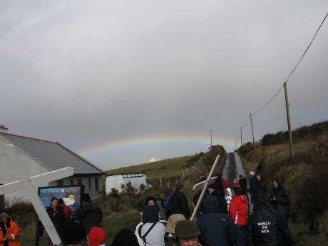 rainbow over the resting place of the children of lir