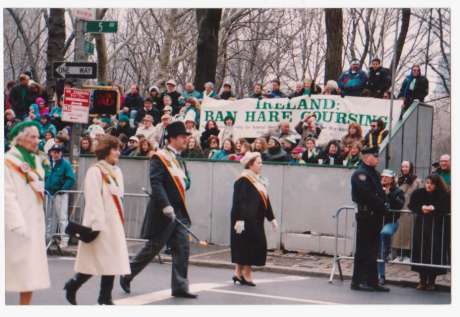 Protest at St Patrick's Day parade in New York (1992)