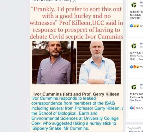 Ivor Cummins responds to the malicious slander from Prof Gerry Killen who regularly promotes lockdowns on national TV