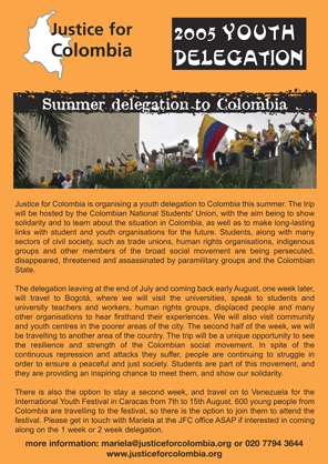 Find out more at Justice for Colombia