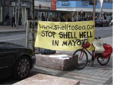 Banner on Patrick St. today during leaflet distro.