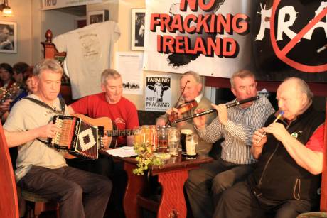 Livetrad.com session and No Fracking Ireland, April, Carrick-on-Shannon