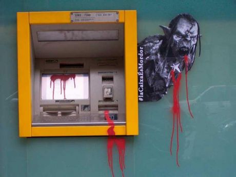 #SpanishRevolution - orks at bank machines