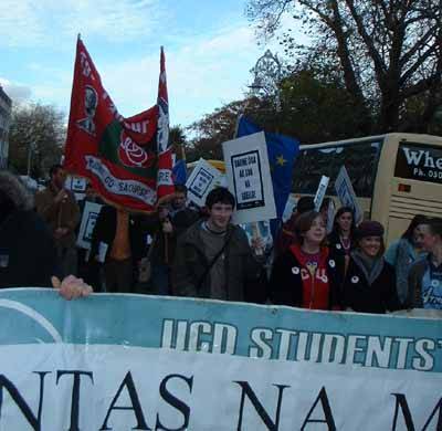 UCD students union supports the protest