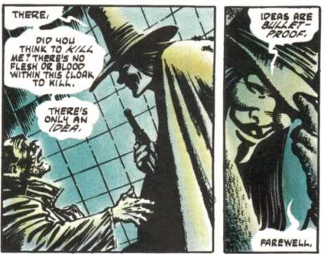 Extract from Alan Moore/David Llyod comic, 'V for Vendetta'